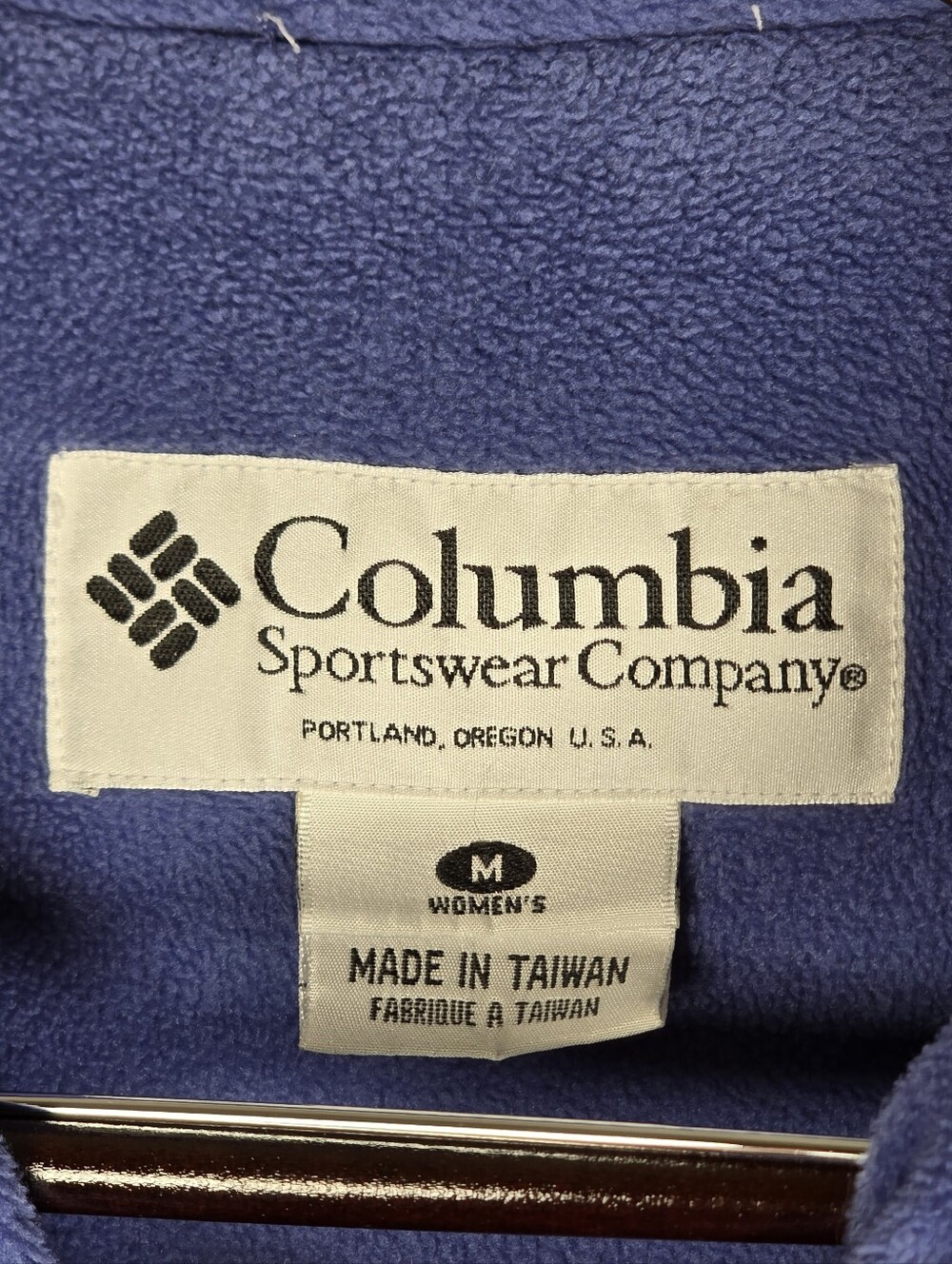 Vintage Columbia Fleece Lined Blue Windbreaker Jacket - Picture 2 of 16